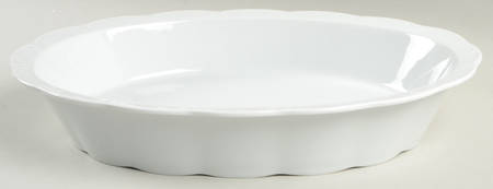 Monbijou (All White) 13" Deep Oval Serving Platter