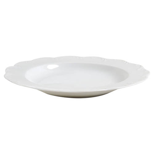 Monbijou (All White) Large Rim Soup Bowl