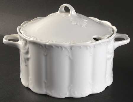 Monbijou (All White) Round Covered Vegetable