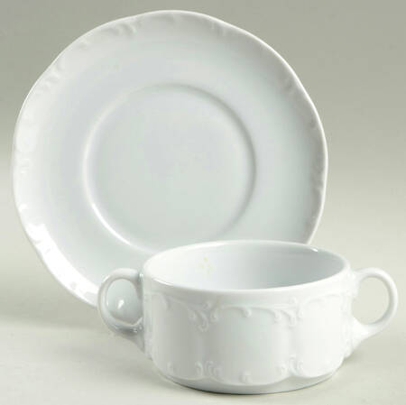 Monbijou (Restaurant) Flat Cream Soup Bowl & Saucer Set