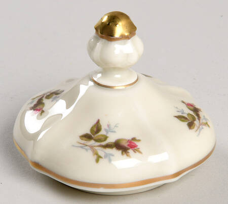 Moss Rose (Pompadour, Ivory Body, Off Center) Lid for Sugar Bowl