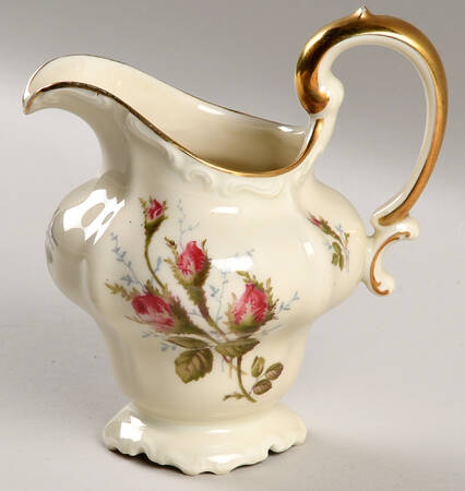 Moss Rose (Pompadour, Ivory Body, Off Center) Creamer