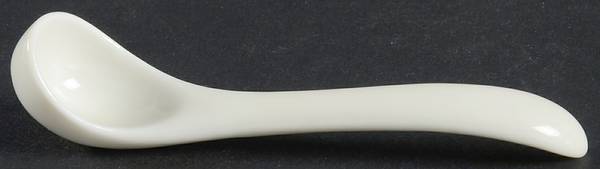 Moss Rose (Pompadour, Ivory Body, Off Center) Salt Cellar Spoon