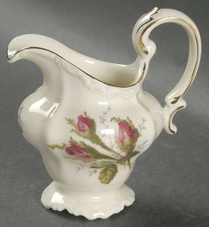 Moss Rose (Pompadour, Ivory Body, Off Center) Mini Creamer