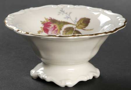 Moss Rose (Pompadour, Ivory Body, Off Center) Salt Dip