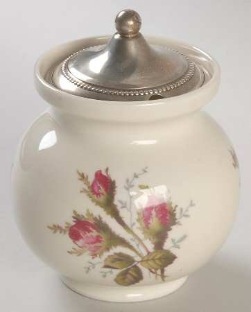 Moss Rose (Pompadour, Ivory Body, Off Center) Jam/Jelly & Lid