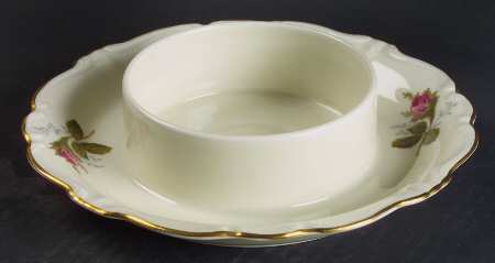 Moss Rose (Pompadour, Ivory Body, Off Center) Round Butter No Lid