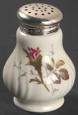 Moss Rose (Pompadour, Ivory Body, Off Center) Individual Pepper Shaker