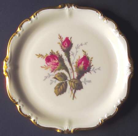 Moss Rose (Pompadour, Ivory Body, Off Center) Wine Bottle Coaster