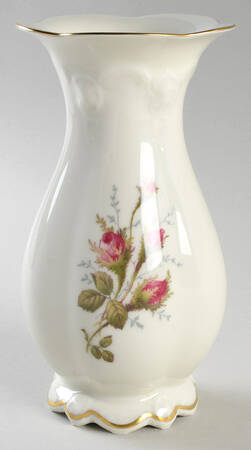 Moss Rose (Sans Souci, Ivory) 8" Vase