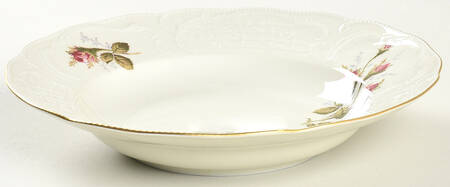 Moss Rose (Sans Souci, Ivory) Rim Soup Bowl
