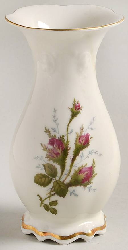Moss Rose (Sans Souci, Ivory) 6" Vase