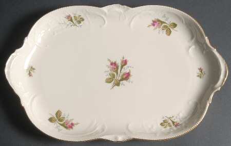 Moss Rose (Sans Souci, Ivory) 13" Oval Serving Platter