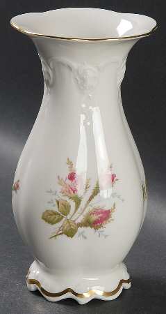Moss Rose (Sans Souci, Ivory) 6" Vase