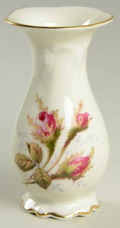 Moss Rose (Sans Souci, Ivory) 4" Vase