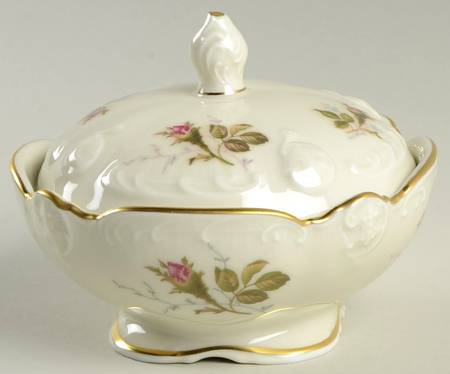 Moss Rose (Sans Souci, Ivory) Candy Box & Lid