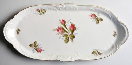 Moss Rose (Sans Souci, Ivory) Large Sandwich Tray