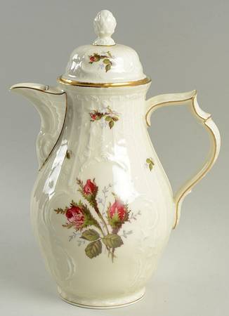 Moss Rose (Sans Souci, Ivory) Coffee Pot & Lid