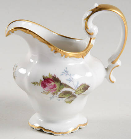 Moss Rose (Pompadour, White Body, Off Center) Mini Creamer