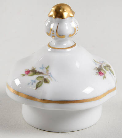 Moss Rose (Pompadour, White Body, Off Center) Lid for Mini Coffee Pot
