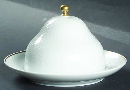 Motif Gold Band Round Covered Butter
