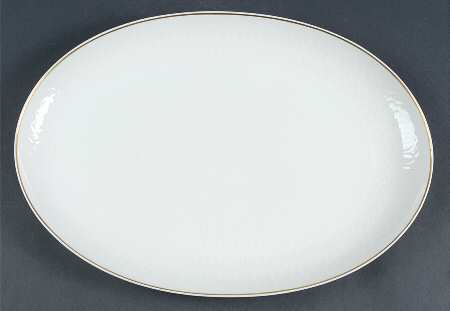 Motif Gold Band 14" Oval Serving Platter