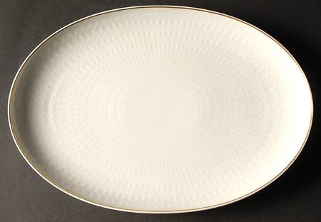 Motif Gold Band 13" Oval Serving Platter