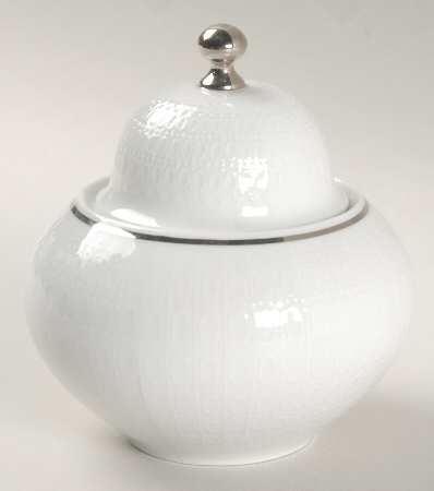 Motif Platinum Band Sugar Bowl & Lid