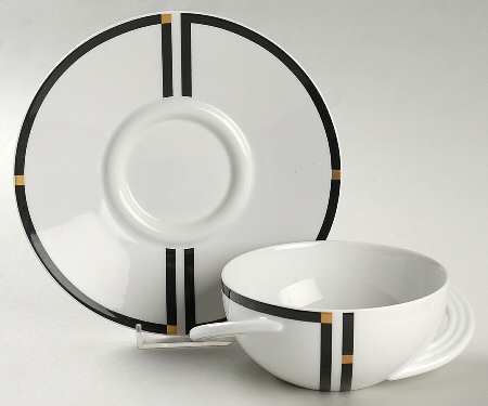 Nera Flat Cream Soup Bowl & Saucer Set