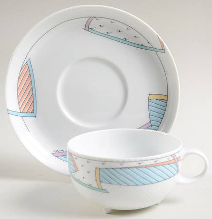 New Wave Footed Cup & Saucer Set