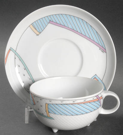 New Wave Footed Cup & Saucer Set
