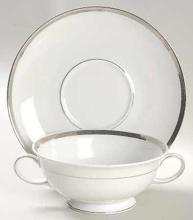 Nobility Footed Cream Soup Bowl & Saucer Set
