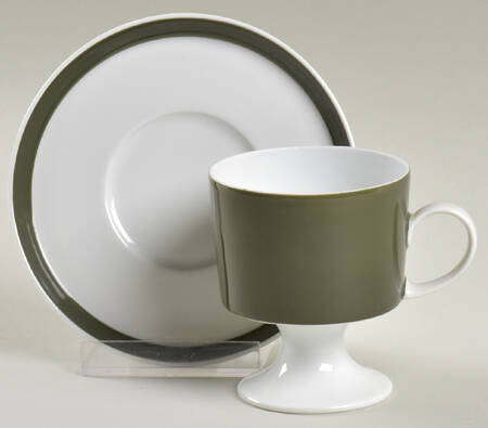 Olive Footed Demitasse Cup & Saucer Set