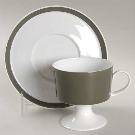 Olive Footed Cup & Saucer Set