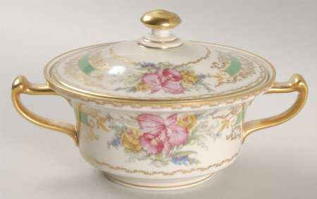 The Orchid (Ivory) Sugar Bowl & Lid