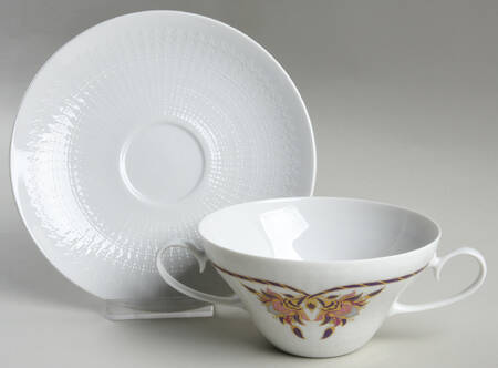 Orchid (Romance) Flat Cream Soup Bowl & Saucer Set