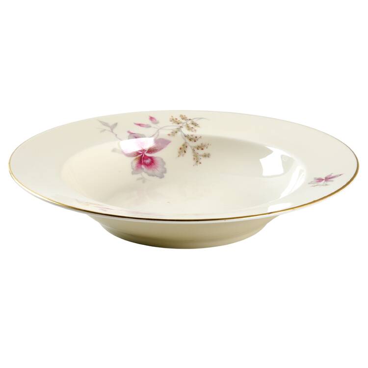 Orchid (Aida, Ivory) Rim Soup Bowl