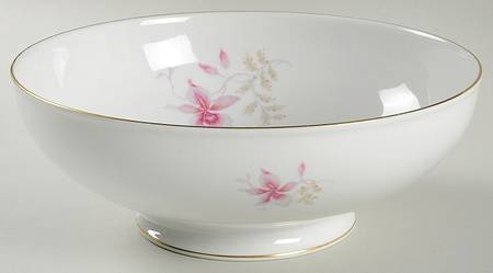 Orchid (Aida, White) 8" Round Vegetable Bowl
