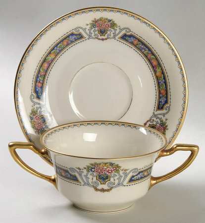 Orelay Flat Bouillon Cup & Saucer