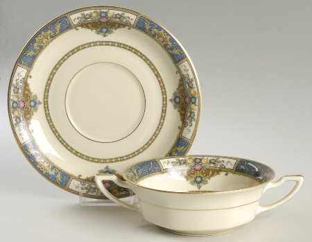 Parsival Flat Cream Soup Bowl & Saucer Set
