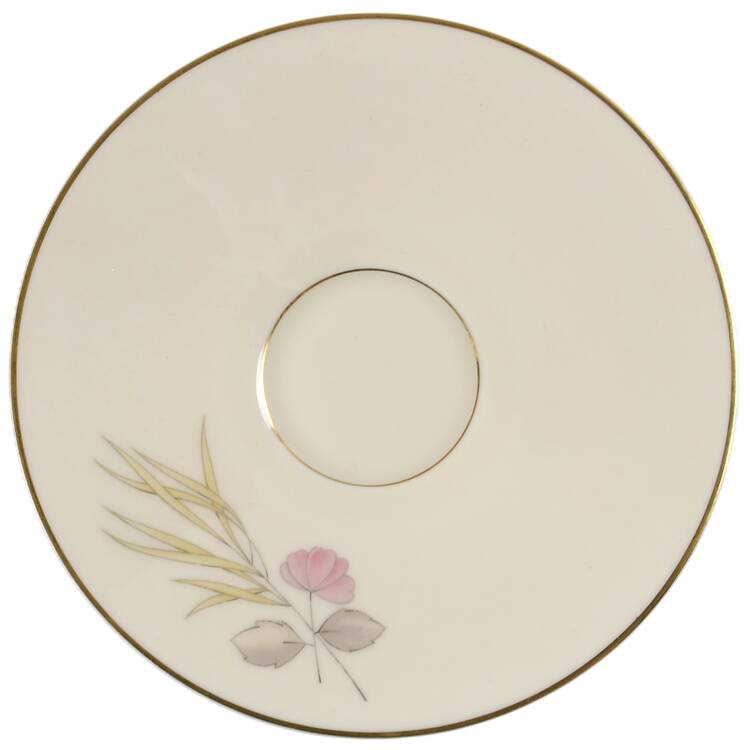Parisian Spring Ivory (Gold Trim) Saucer for Flat Cup