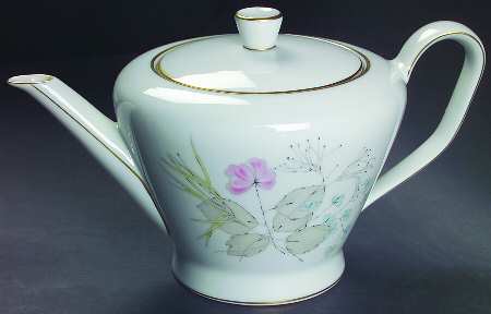 Parisian Spring Ivory (Gold Trim) Mini Teapot & Lid