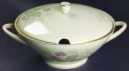 Parisian Spring Ivory (Gold Trim) Tureen &  Lid