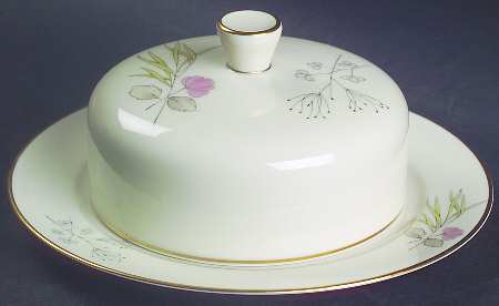 Parisian Spring Ivory (Gold Trim) Round Covered Butter