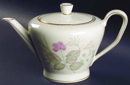 Parisian Spring Ivory (Gold Trim) Teapot & Lid