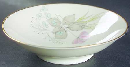 Parisian Spring Ivory (Gold Trim) Fruit/Dessert (Sauce) Bowl