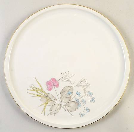 Parisian Spring Ivory (Gold Trim) Round Torte Plate