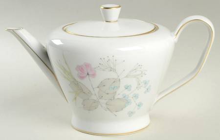 Parisian Spring White (Gold Trim) Mini Teapot & Lid