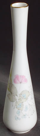 Parisian Spring White (Gold Trim) 8" Bud Vase
