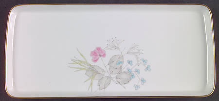 Parisian Spring White (Gold Trim) Large Sandwich Tray
